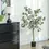 Miniature : Artificial eucalyptus tree in a black pot