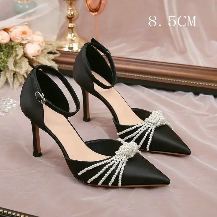 Miniature : Sexy String Bead Wedding Heels