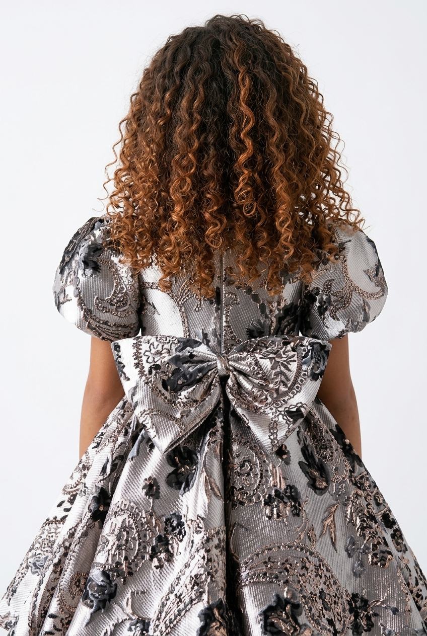 Thumbnail: Baby/Girl Princess Puff Sleeve Party Dress
