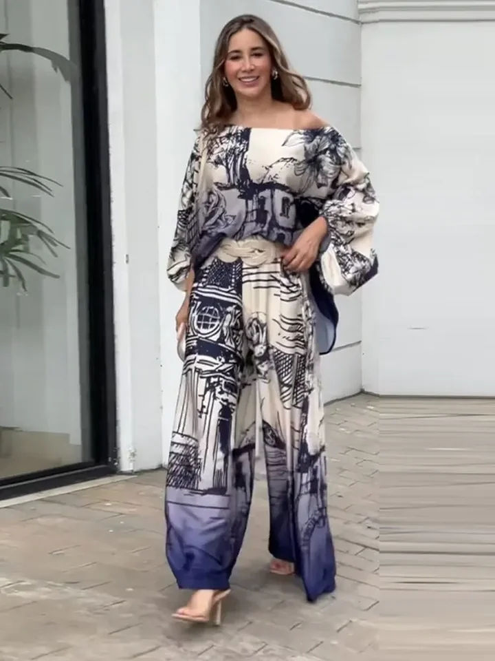 Thumbnail: Elegant Lantern Sleeve Two Piece Set