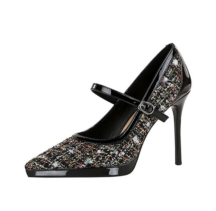 Miniature : Luxury Buckle Strap Banquet High Heels