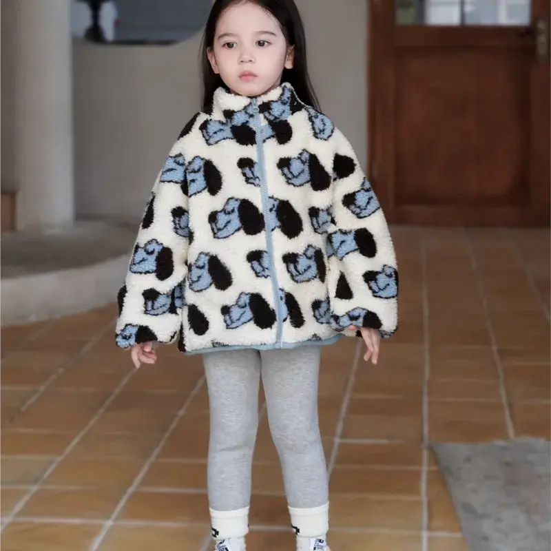 Sīktēls: Girls/Boys Cartoon Print Coat
