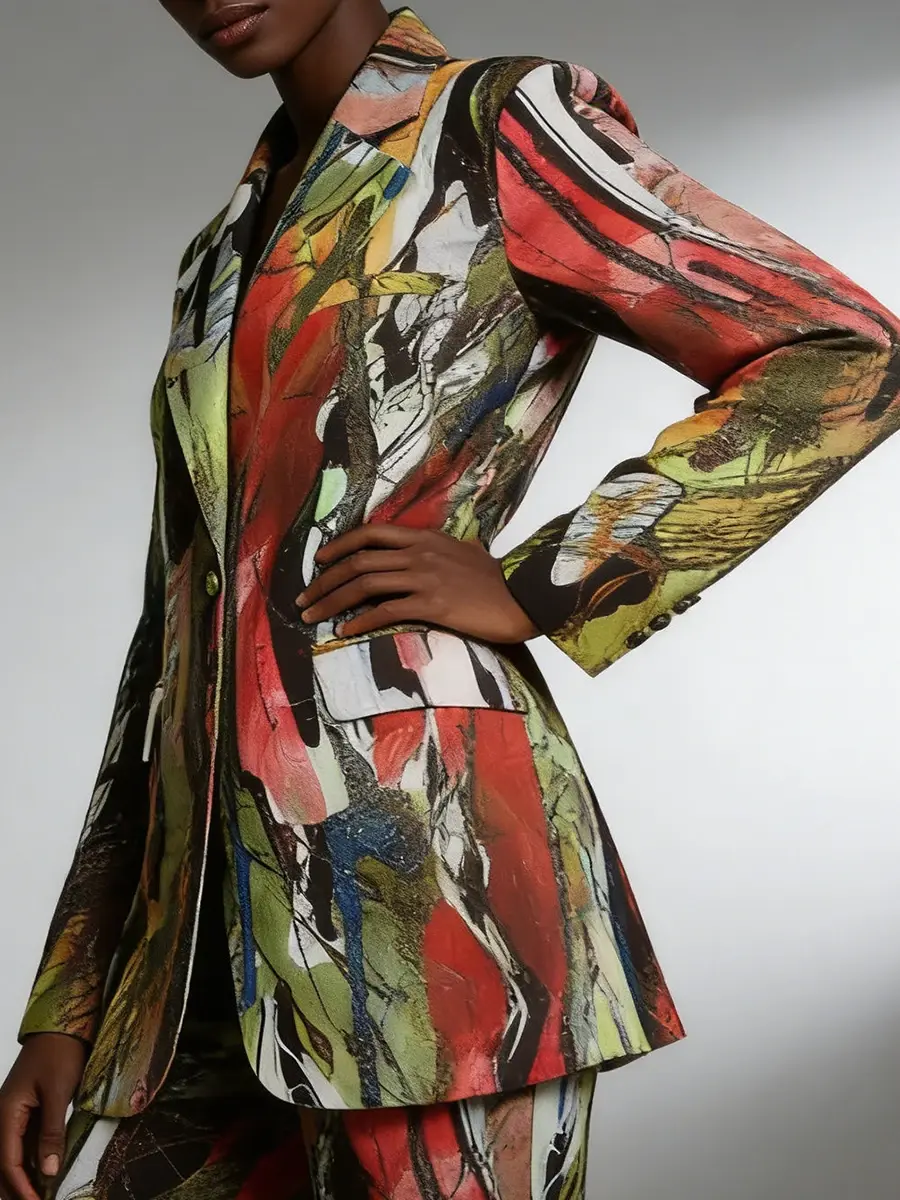 Miniatură: Luxury Design Sense Print Blazer (S)