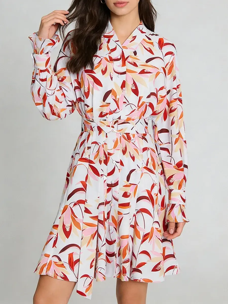 Miniatura: Vintage Print Patchwork Dress With Belt