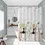 Miniature : Modern Starfish/Floral Print Bathroom Curtain