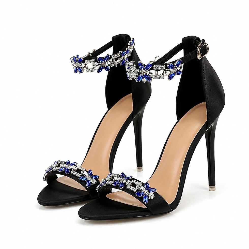 Miniatura: Sexy Open Toe Rhinestone High Heels