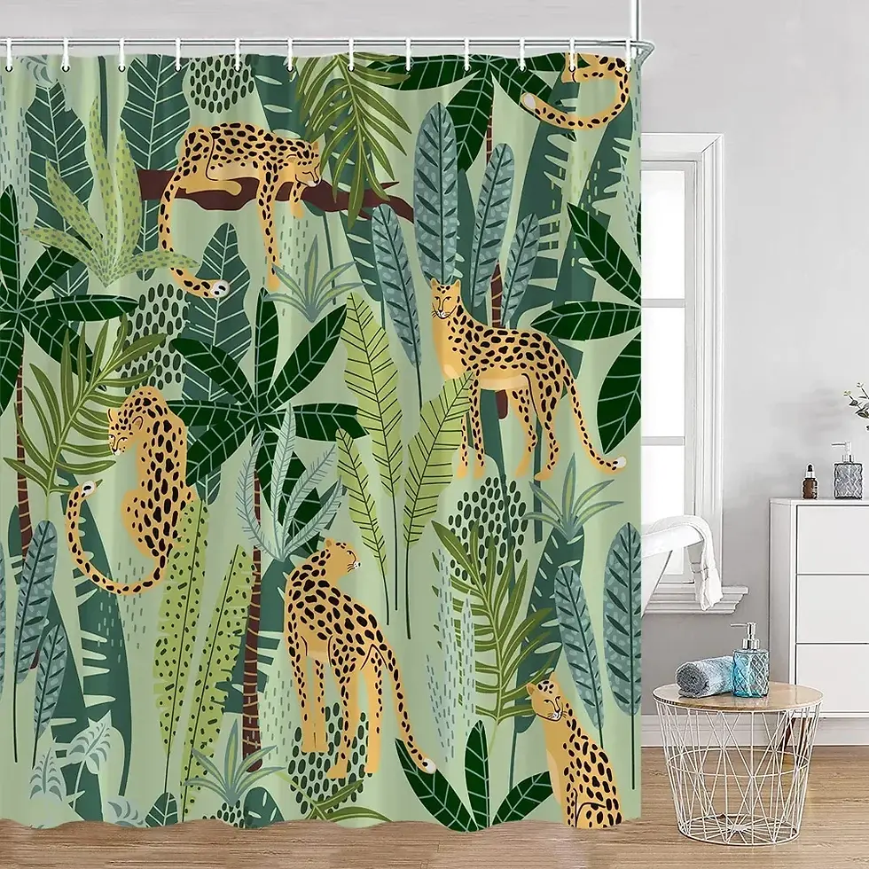 Miniature : Tropical Animal Shower Curtain