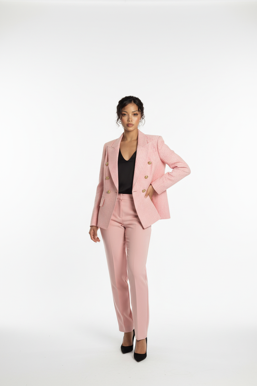 Miniatura: Women's Top Stitching Classic Jacquard Blazer