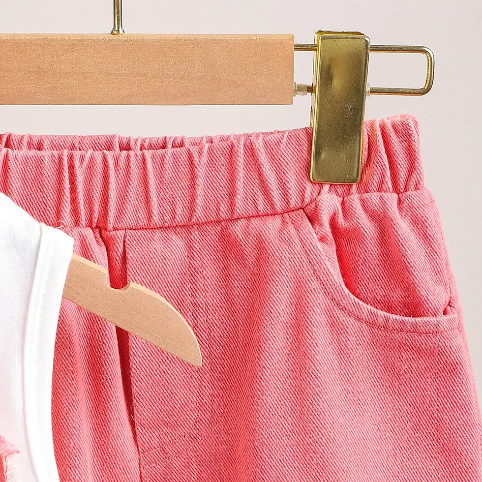 Miniatură: Pink women's beach outfit set