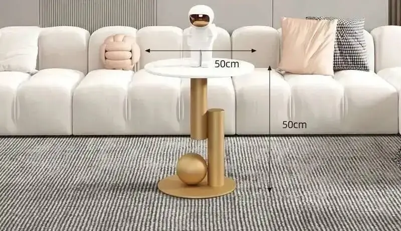 Thumbnail: Luxury Italian High-End Rock Board Oval Side Table