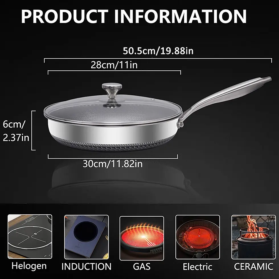 Thumbnail: Non Stick Stainless Steel Frying Pan