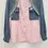 Miniatyrbild: Pink and denim spliced long-sleeve shirt