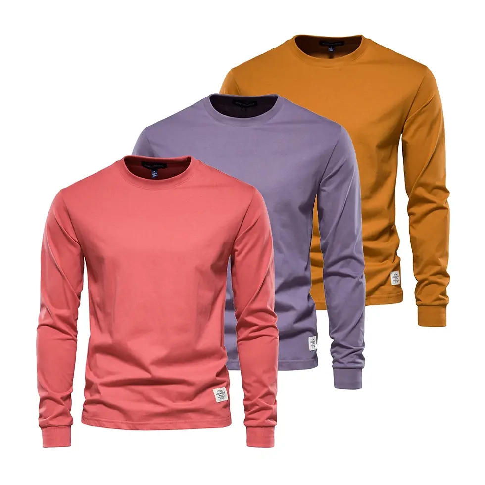 Thumbnail: Men's 3pcs Long-Sleeved T-Shirts