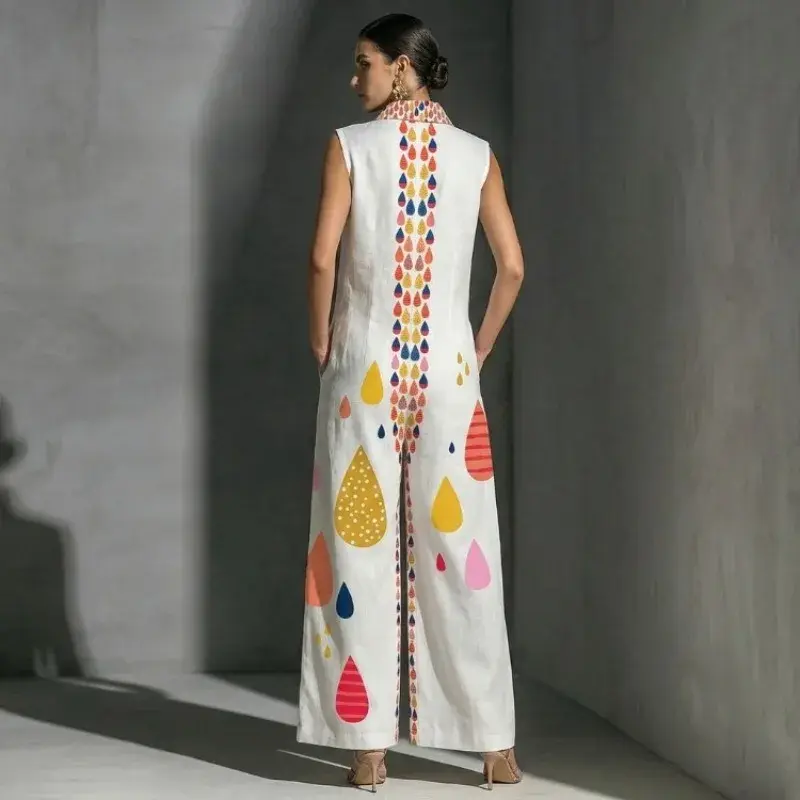 Miniatura: Summer Bohemian Wide Leg Jumpsuit