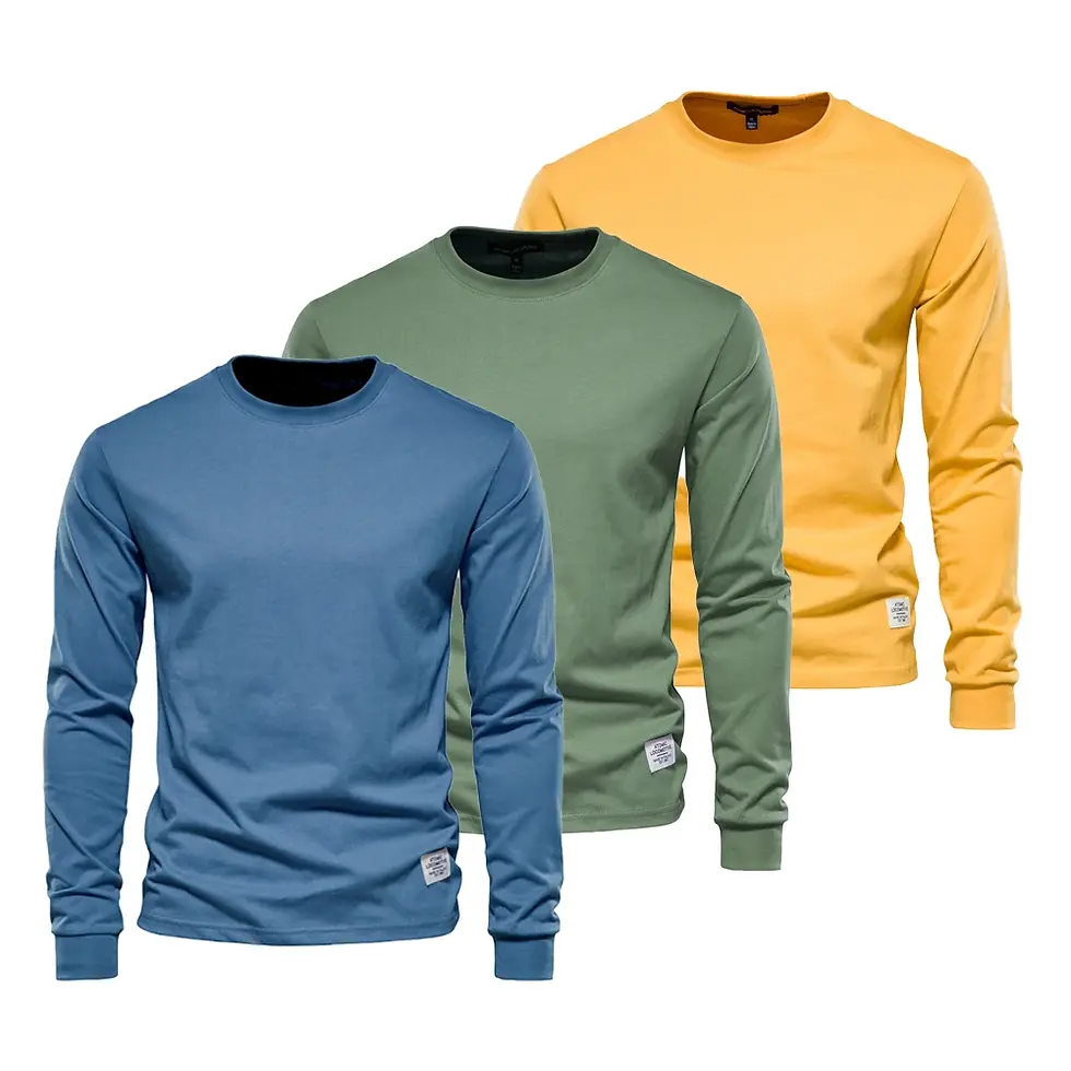Thumbnail: Men's 3pcs Long-Sleeved T-Shirts