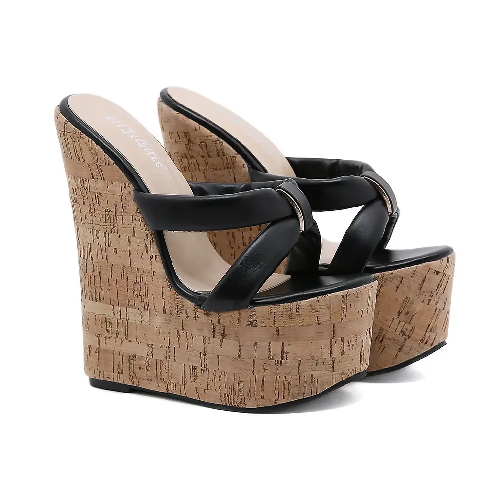 Sīktēls: Versatile High Heel Wedge Sandal