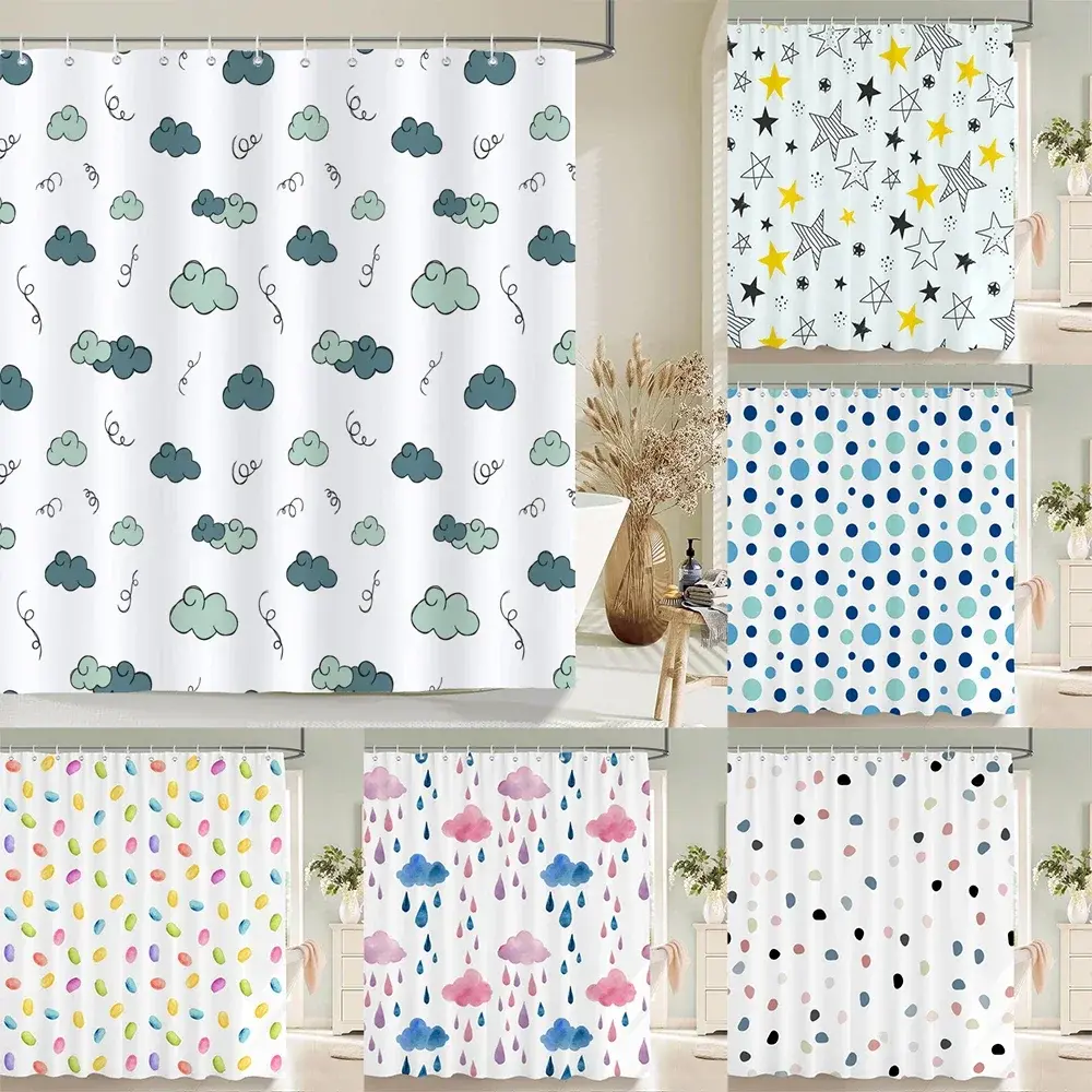 Colourful Modern 3D Print Shower Curtain