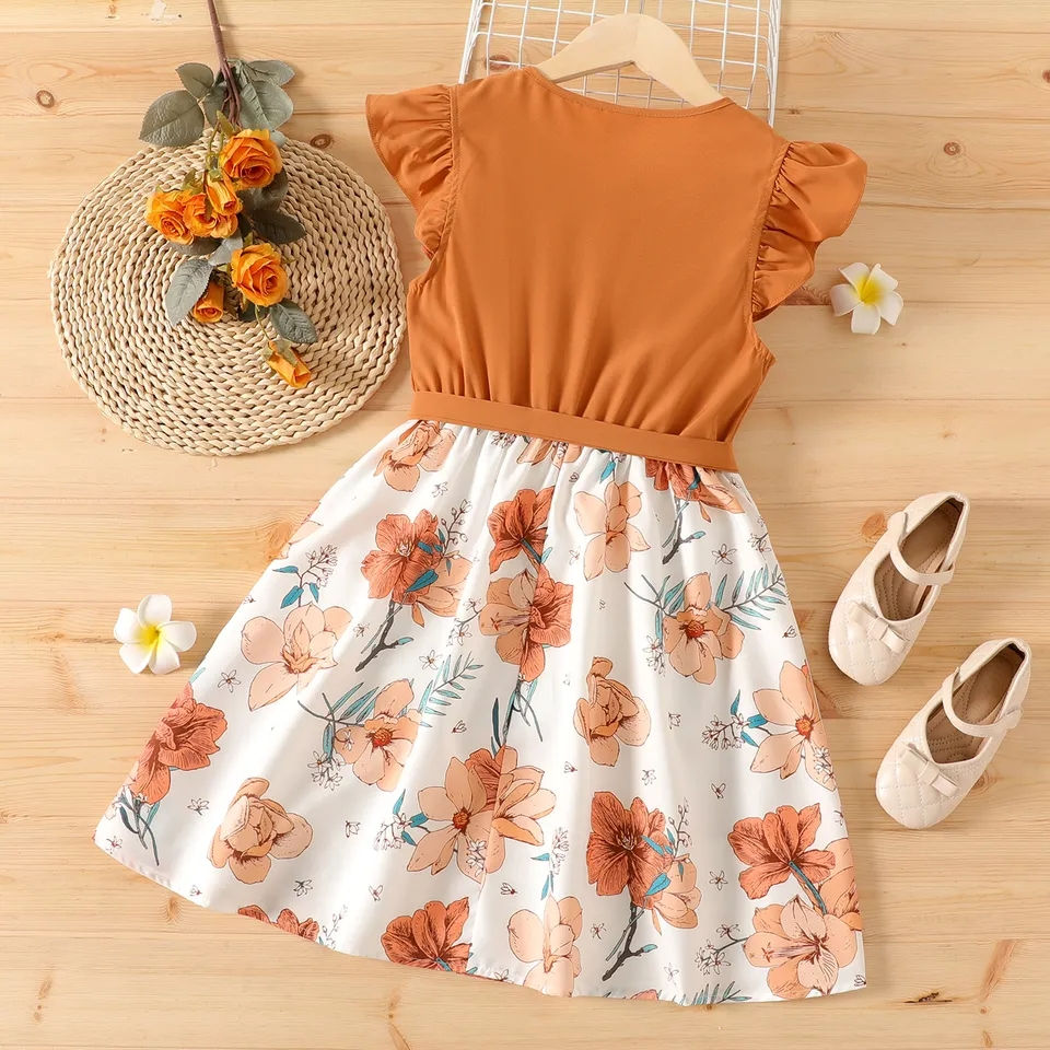 Thumbnail: Girl's floral-print summer dress