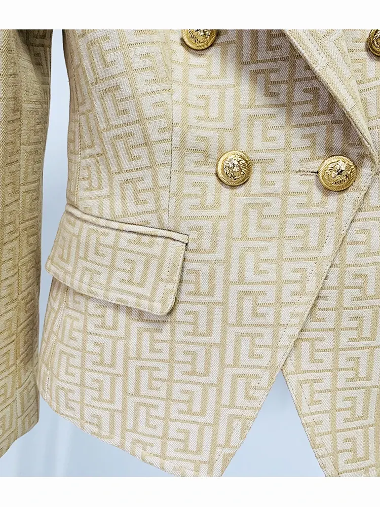 Miniatura: Women's Top Stitching Classic Jacquard Blazer