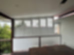 114mm White Raked Fixed Aluminium Shutters