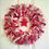 Thumbnail: Red Based Vintage Fabric Rag Wreath