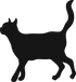 黒猫のシルエット