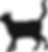 黒猫のシルエット