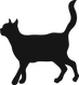 黒猫のシルエット