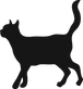 黒猫のシルエット
