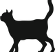 黒猫のシルエット