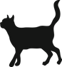 黒猫のシルエット 