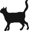 黒猫のシルエット