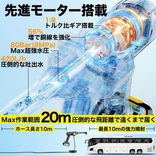 ✨️新品✨️Omegatech♡コードレス高圧洗浄機♡噴射モード6種♡強力水圧♡ 高圧洗浄機 | OMEGATECH オメガテック