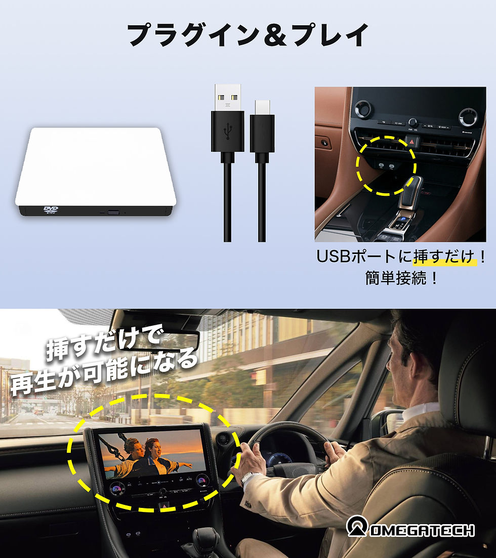 サムネイル： 純正ディスプレイオーディオ用 DVD/CDプレーヤー トヨタ用 TOYOTA用 車種専用 HK-035 ホワイト 白