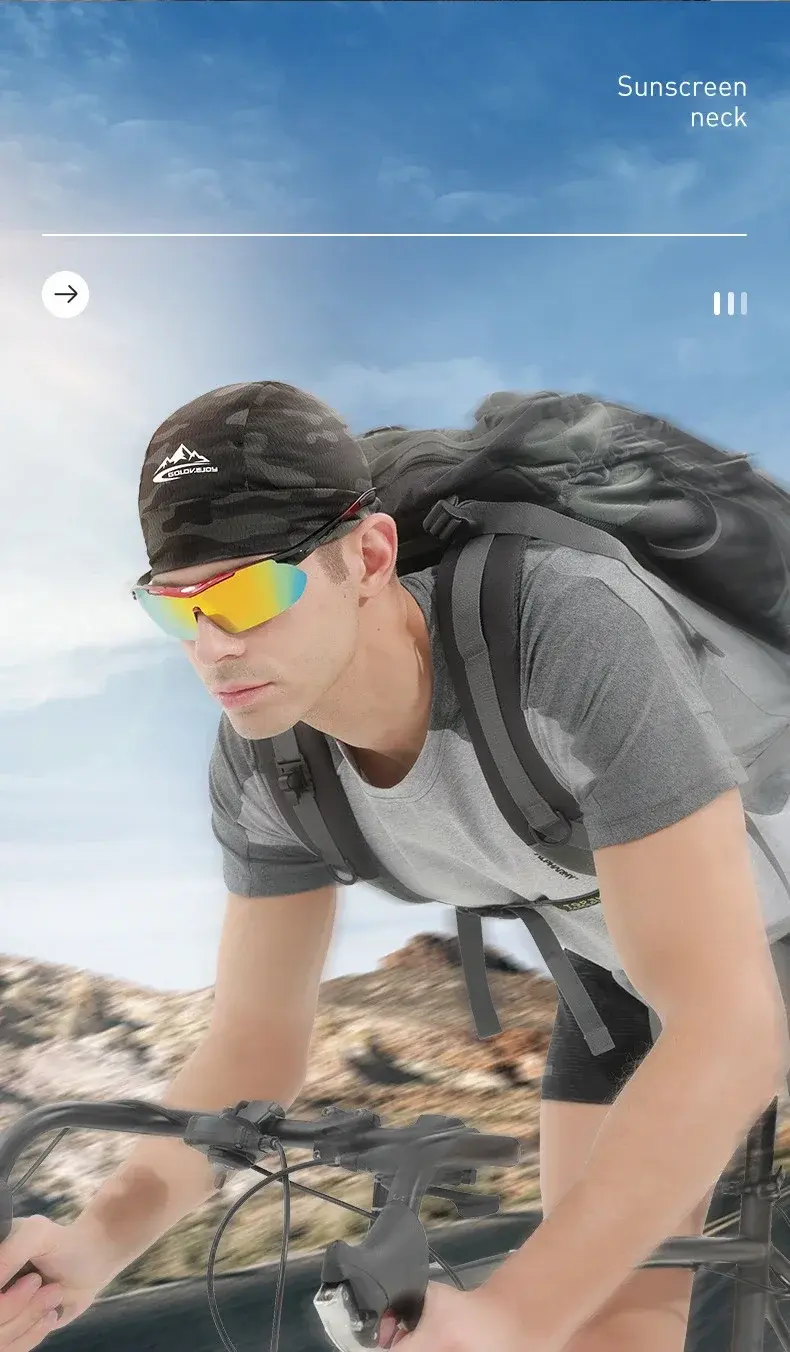 Thumbnail: Cycling Cap Quick Dry Anti-UV Sports Hat Cooling Skull Cap Helmet Liner Sweat Ca