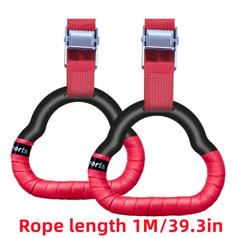 Thumbnail: Gymnastics Rings Kid Sport Toy Non-Slip Gym Rings With Swing Adjustable Straps P