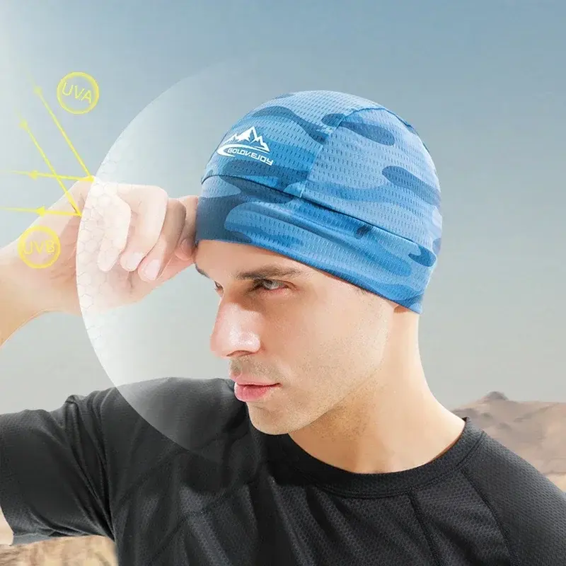 Thumbnail: Cycling Cap Quick Dry Anti-UV Sports Hat Cooling Skull Cap Helmet Liner Sweat Ca