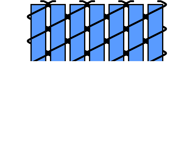 Blue Chain Link Fence Slats