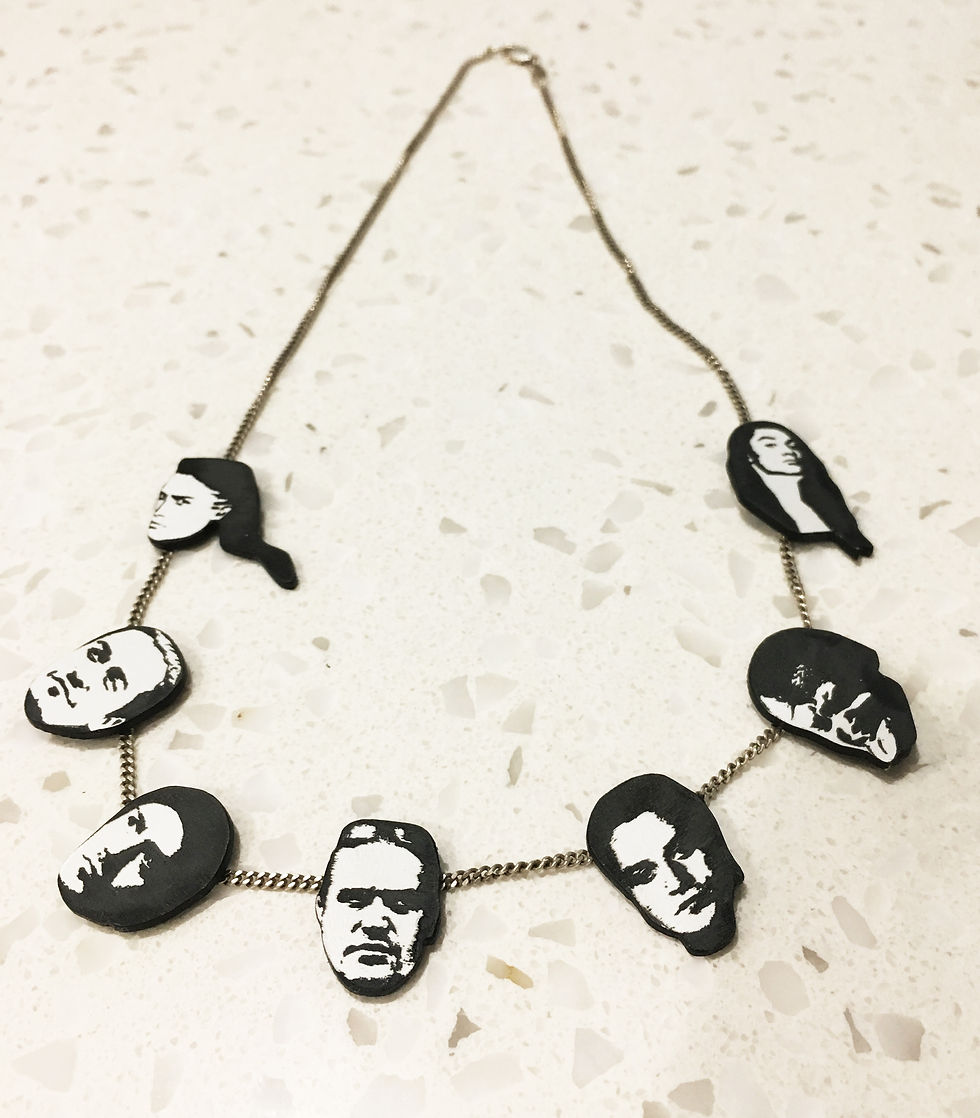 faces of Mike Patton necklace by NO WORDS