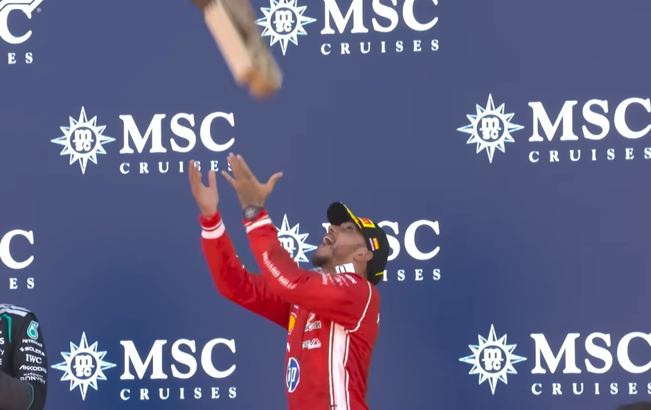 Lewis Hamilton takes first Ferrari win on all-British podium at Barcelona-Catalunya
