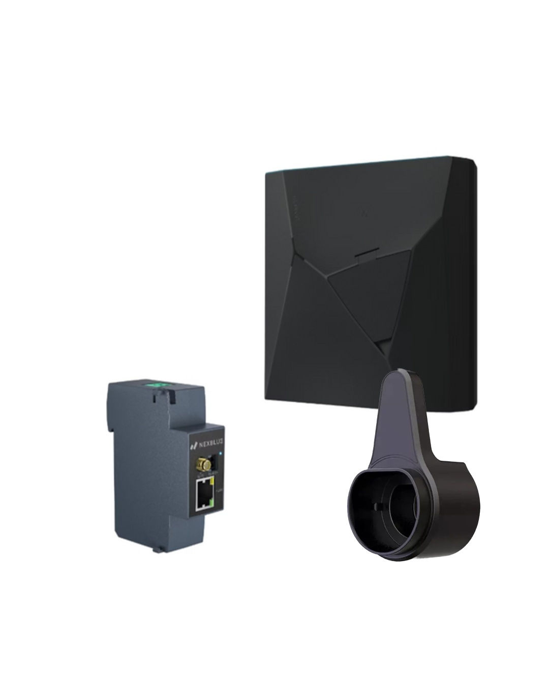 Nexblue Edge 22kW, lastbalasering, kabelhållare