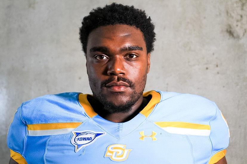 Southern University football players on the field