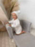 Thumbnail: Grey Kids Flip Out Sofa - With Personalisation