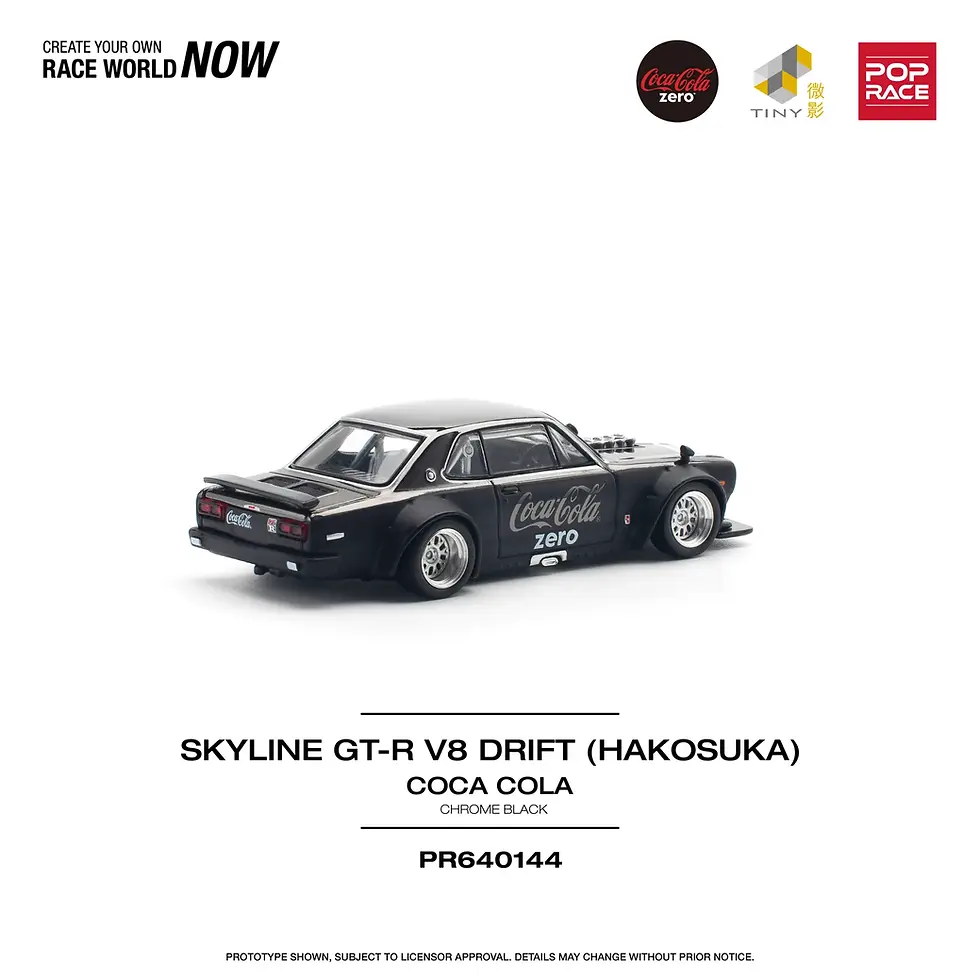 Thumbnail: Nissan Skyline Hakosuka GT-R V8 Drift - Coca Cola Zero Chrome Black - 1972
