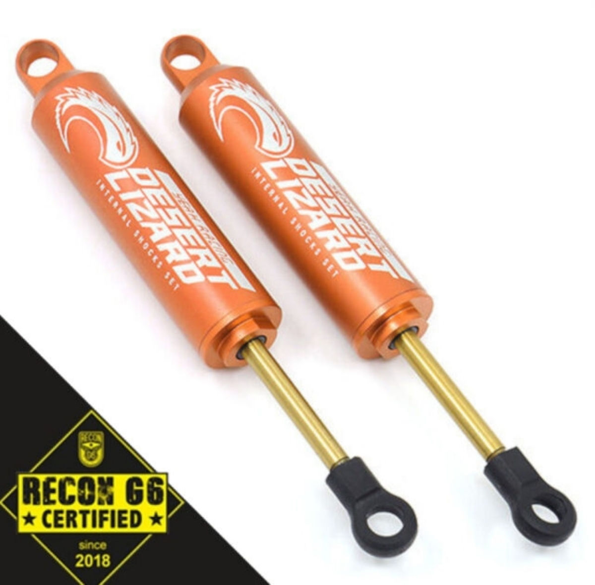 YEAH RACING 90mm Desert Lizard Two Stage Internal Spring Damper Orange 2kom.