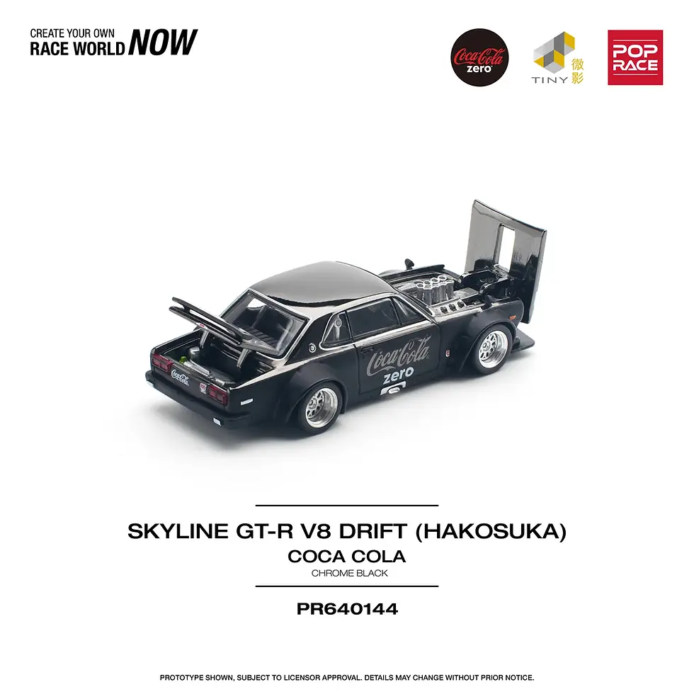 Thumbnail: Nissan Skyline Hakosuka GT-R V8 Drift - Coca Cola Zero Chrome Black - 1972