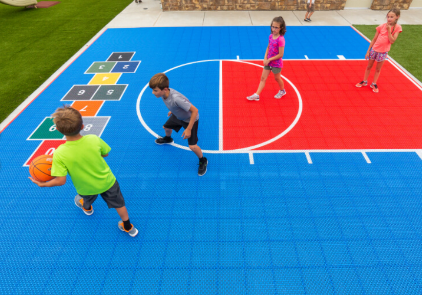 Thumbnail: 30'9" x 30'9" - H5 Small Basketball Court