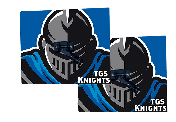 TGS Knights logo printed on 20in x 17in custom specialty sweat mop