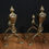 Thumbnail: Antique Aesthetic Movement Brass Andirons