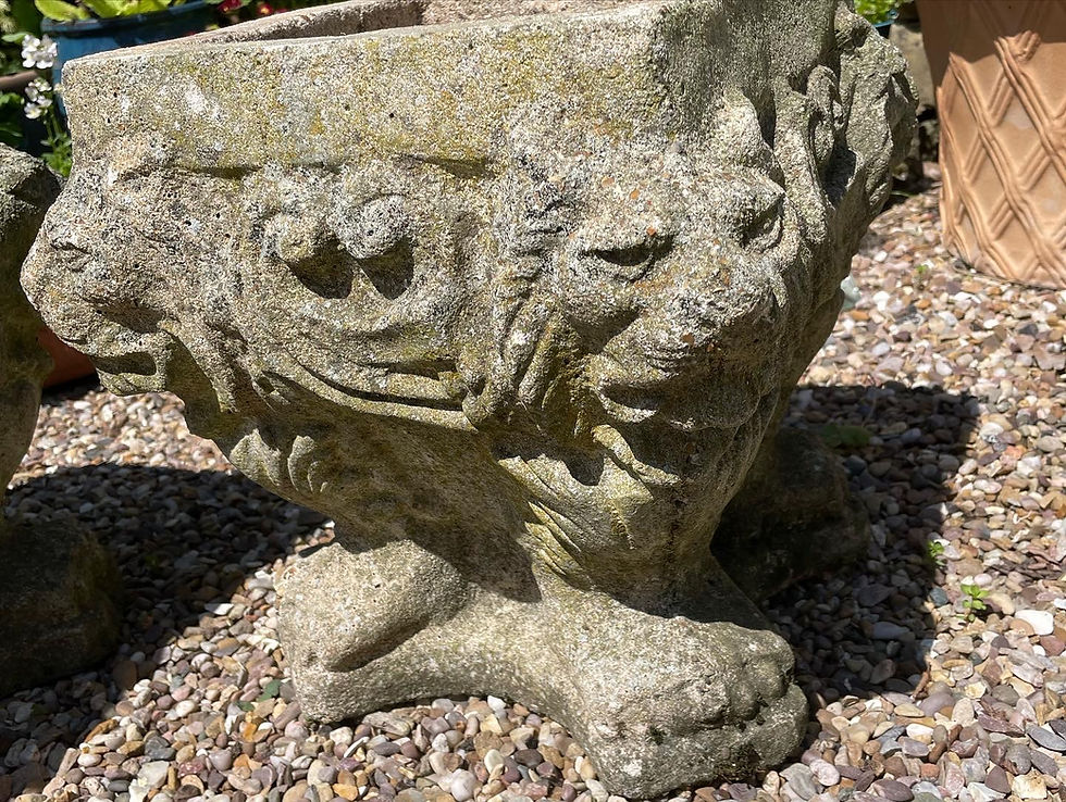 Thumbnail: Pair of reconstituted stone planters